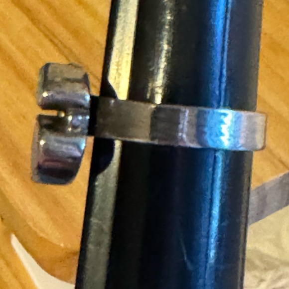 Opal Freeform 3 stone sterling silver ring - Picture 7 of 8